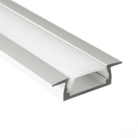 Profil aluminium à encastrer pour ruban LED - 1m - Lot de 2