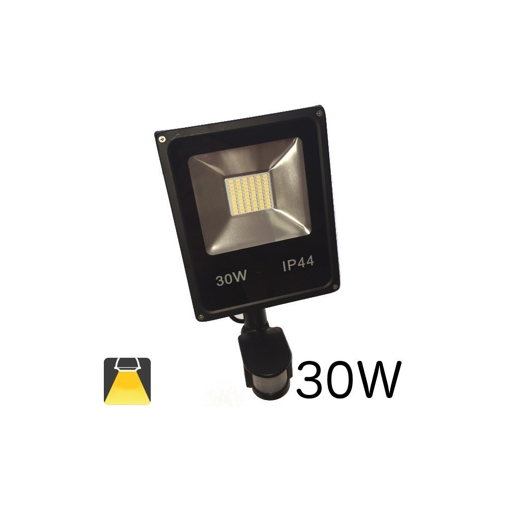 Projecteur LED plat 30W avec détecteur de mouvements