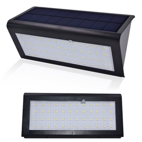 Lampe LED solaire - Boitier noir ou blanc