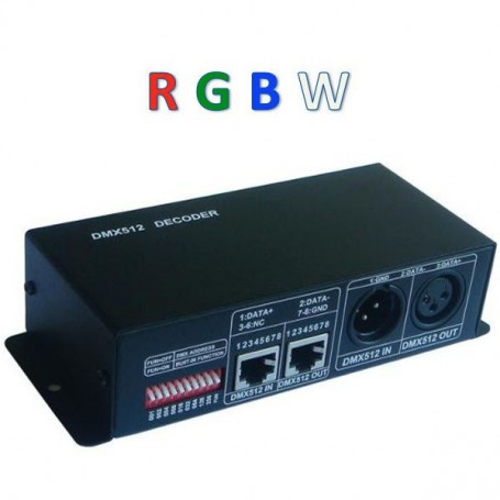 Contrôleur DMX 512 RGBW 4X4A 12/24V