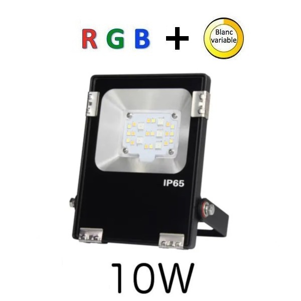 Projecteur LED 10W RGB + blanc variable RF