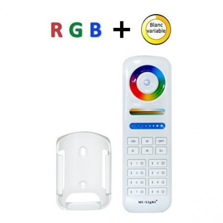 Télécommande multizones RGB + blanc variable RF 8 zones