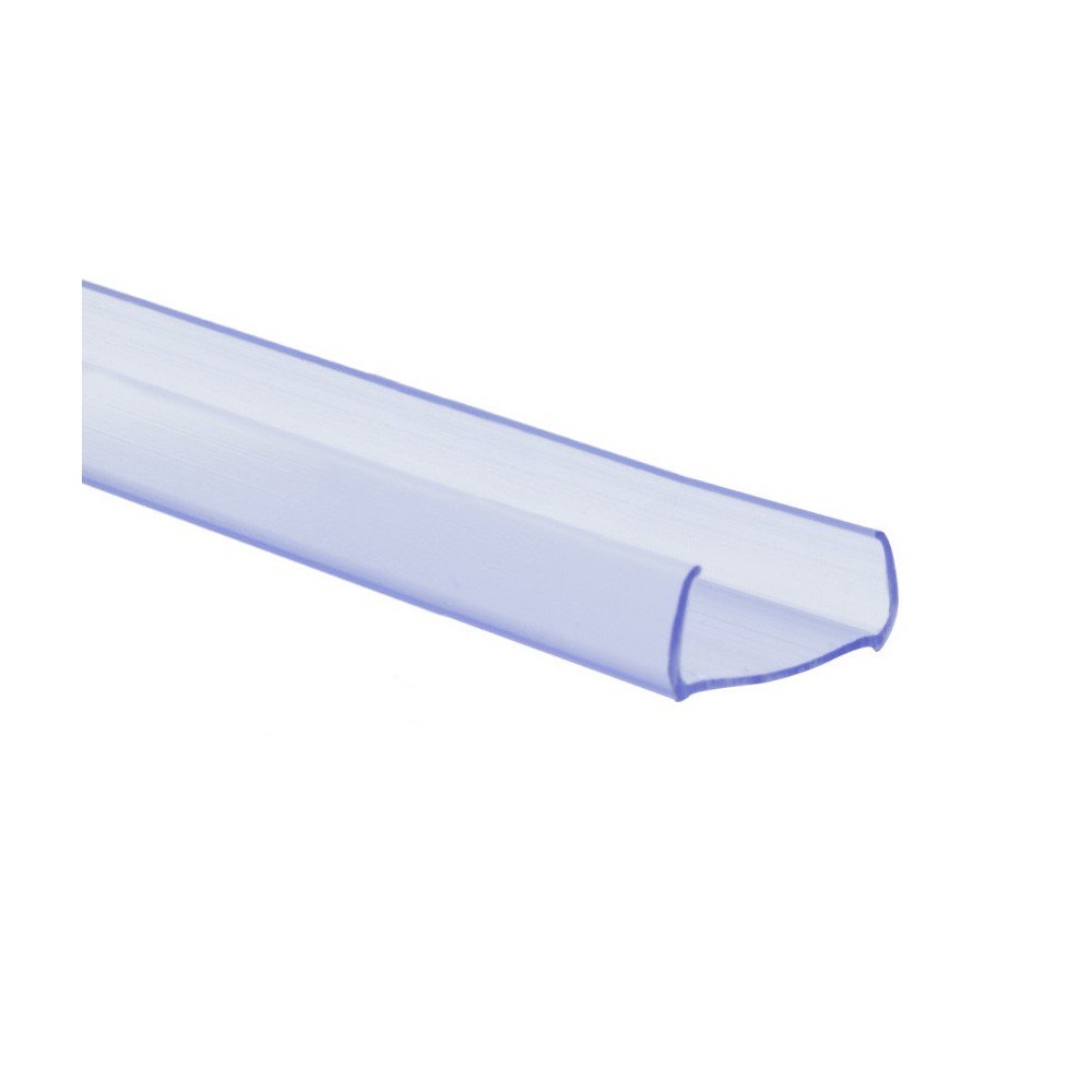 Profilé PVC transparent PLAT 1m - LOT de 5