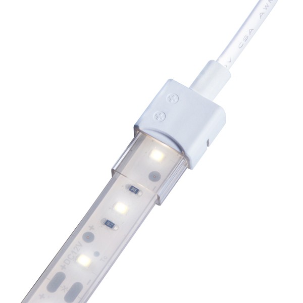 Raccord rapide ruban LED RGBW étanche 12mm vers fil électrique