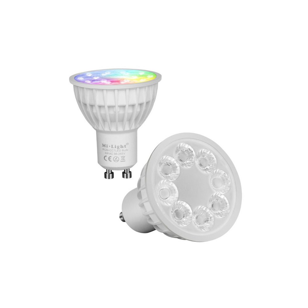 Kit Spot LED GU10 encastrable Rond Blanc avec une ampoule 8W