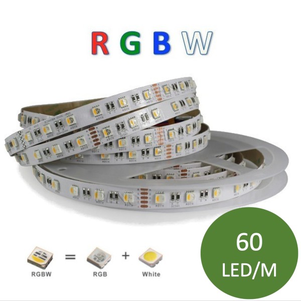 Kit Ruban Led RGB CCT (RGBW+WW) - Pro 10 Mètres - 24V - 60L/M-24 W/M-IP20