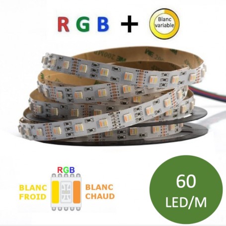 Bandes de LED blanches, RGBW et RGB accordables et dynamiques