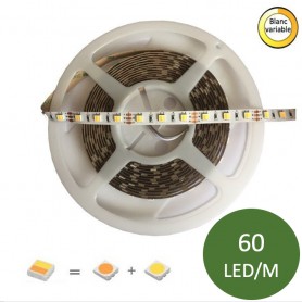 Ruban LED blanc variable chaud et froid