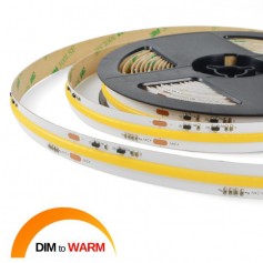 Ruban LED 24V COB Dim to Warm 10M