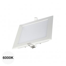 Panneau LED 170x170, 12W, carré encastrable - Blanc froid 6000K
