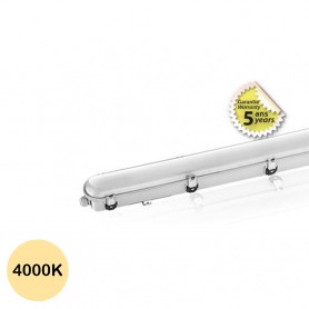 Boitier Etanche LED Intégrées Traversant 48W 3000K blanc chaud IP65 1500mm